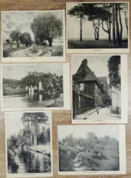 1917 - alter Druck - 6 Bilder Naturaufnahmen